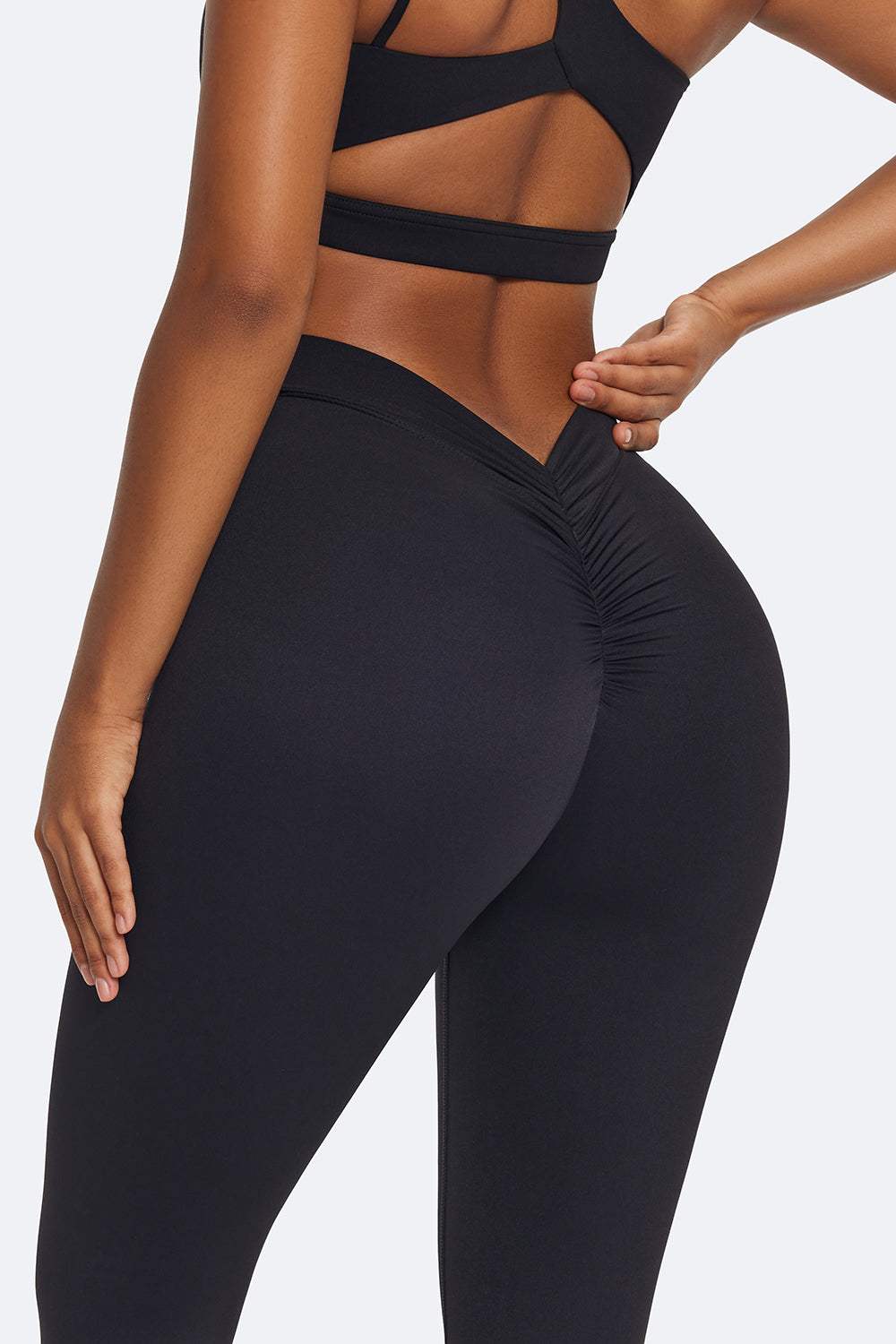 Ruched High-Wist Leggings - Cellubyee Boutique