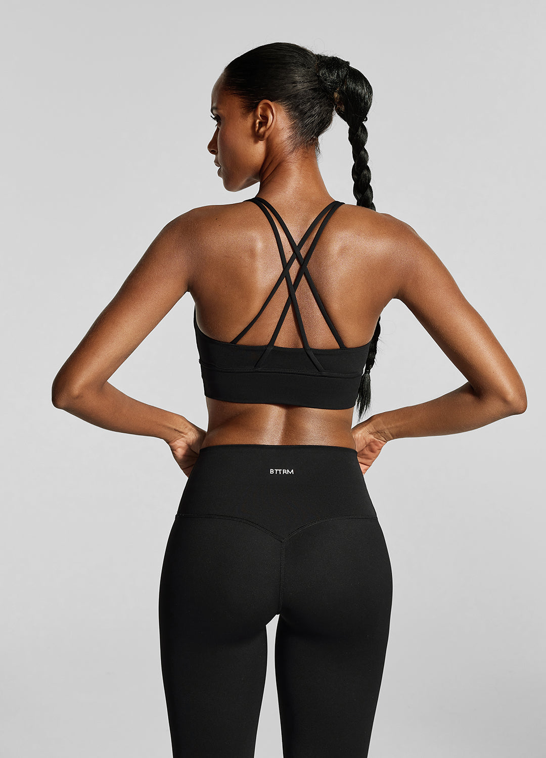 Strappy Back Top i Jet Black - Cellubyee Boutique