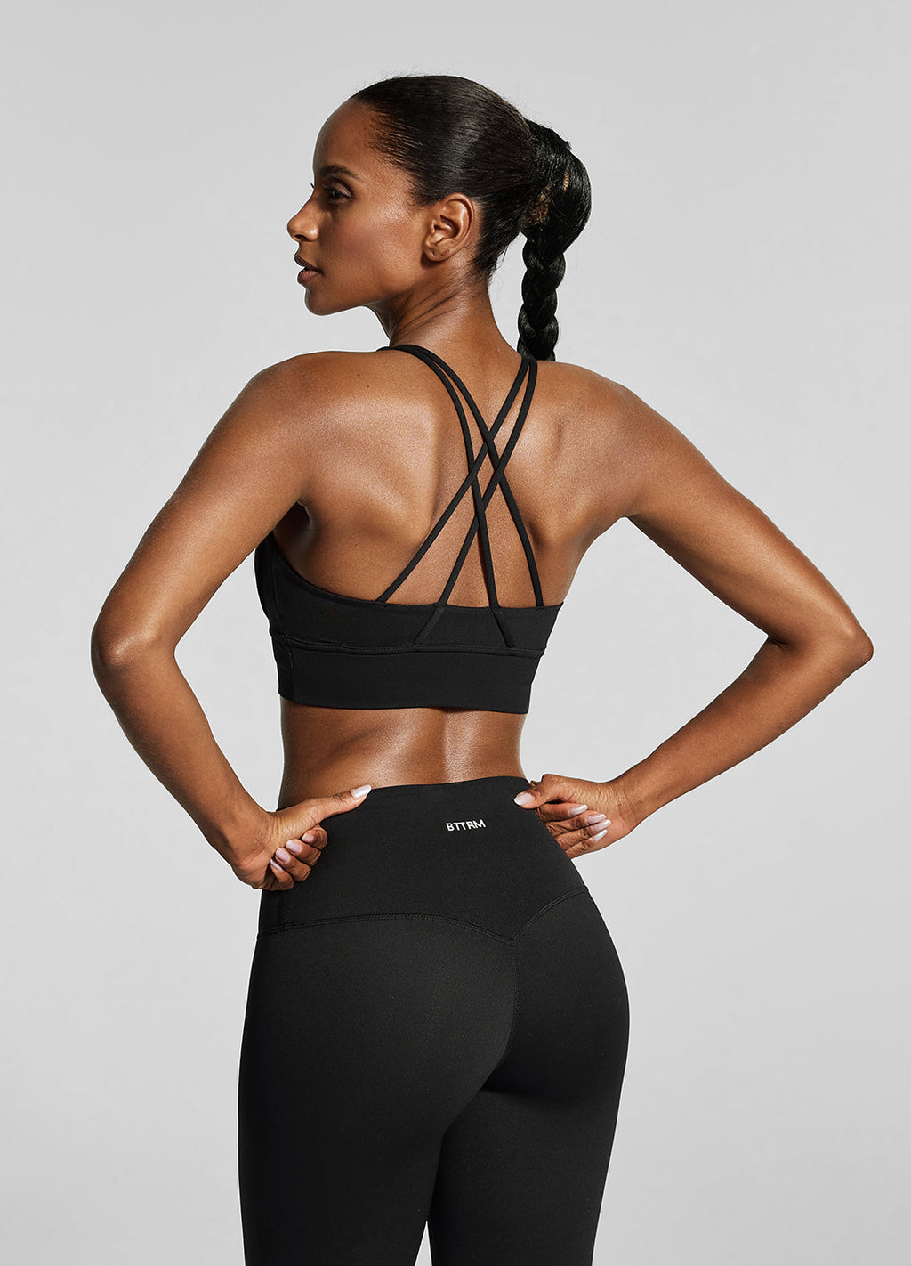 Strappy Back Top i Jet Black - Cellubyee Boutique