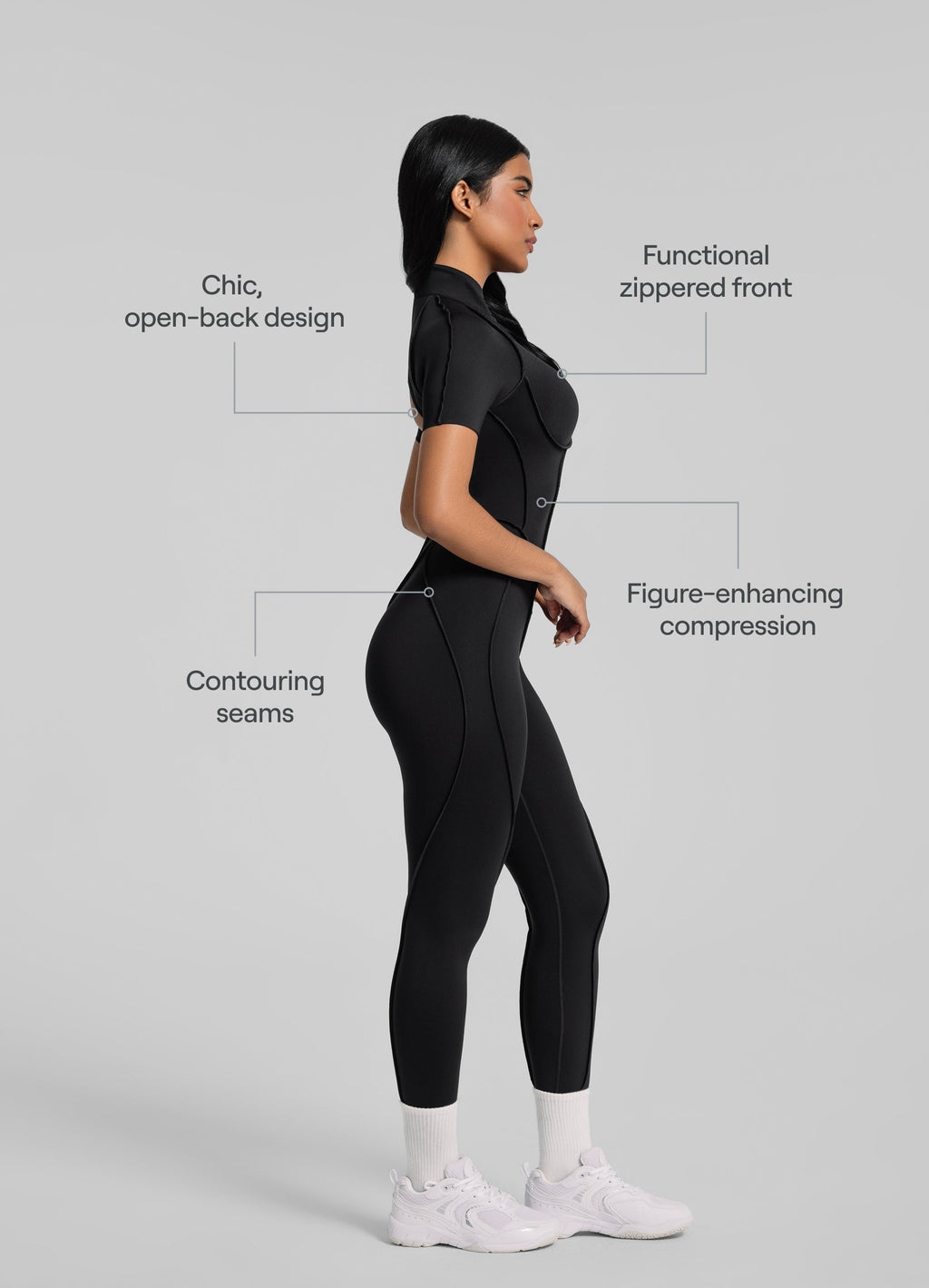 Catsuit i full lengde med korte ermer - Cellubyee Boutique