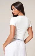 Hvit Contour T-skjorte - Cellubyee Boutique