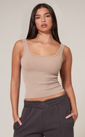 Faded Neck Vest Topp - Cellubyee Boutique